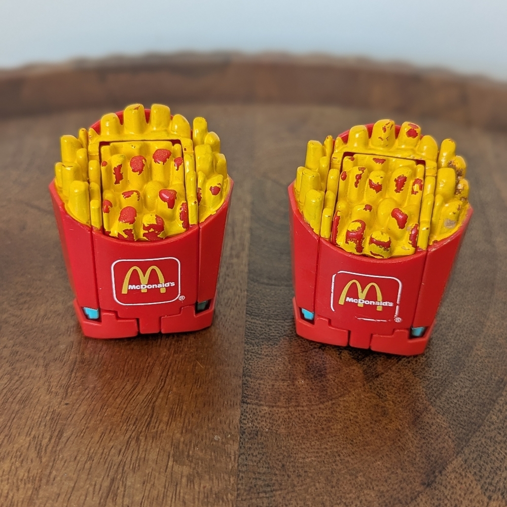 2 - 1987 McDonald's Changeables French Fries Happy Meal Toy Transformer Vintage